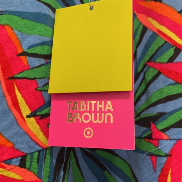 🌺 NWT! Tropical Print Sleeveless Dress - Tabitha Brown for Target Blue/Pink - Picture 8 of 8